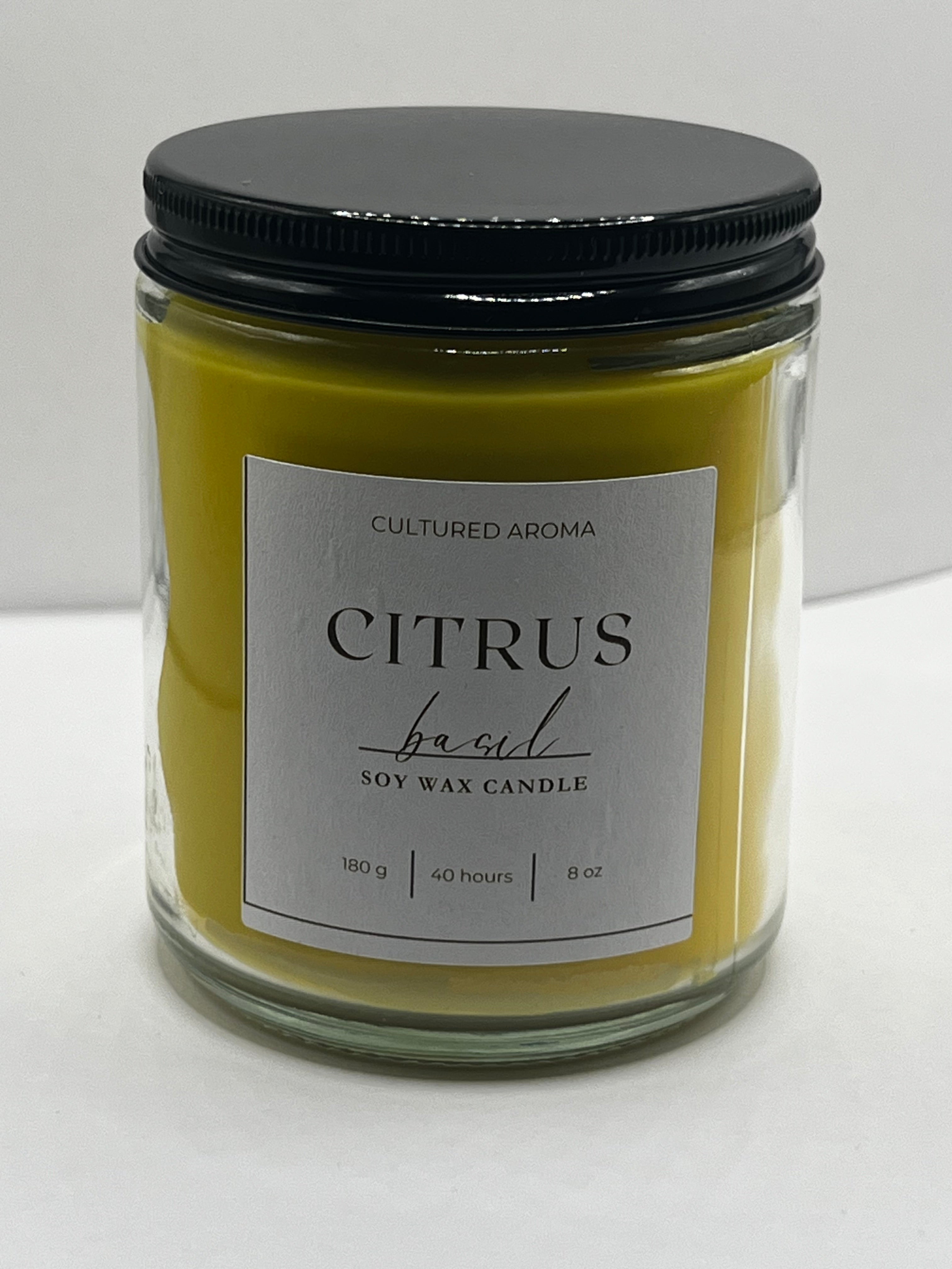 Citrus Basil Soy Wax Candle